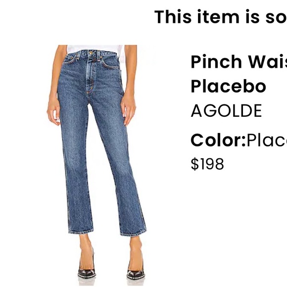 NWT AGOLDE PINCH WAIST HIGH RISE KICK - Picture 1 of 6